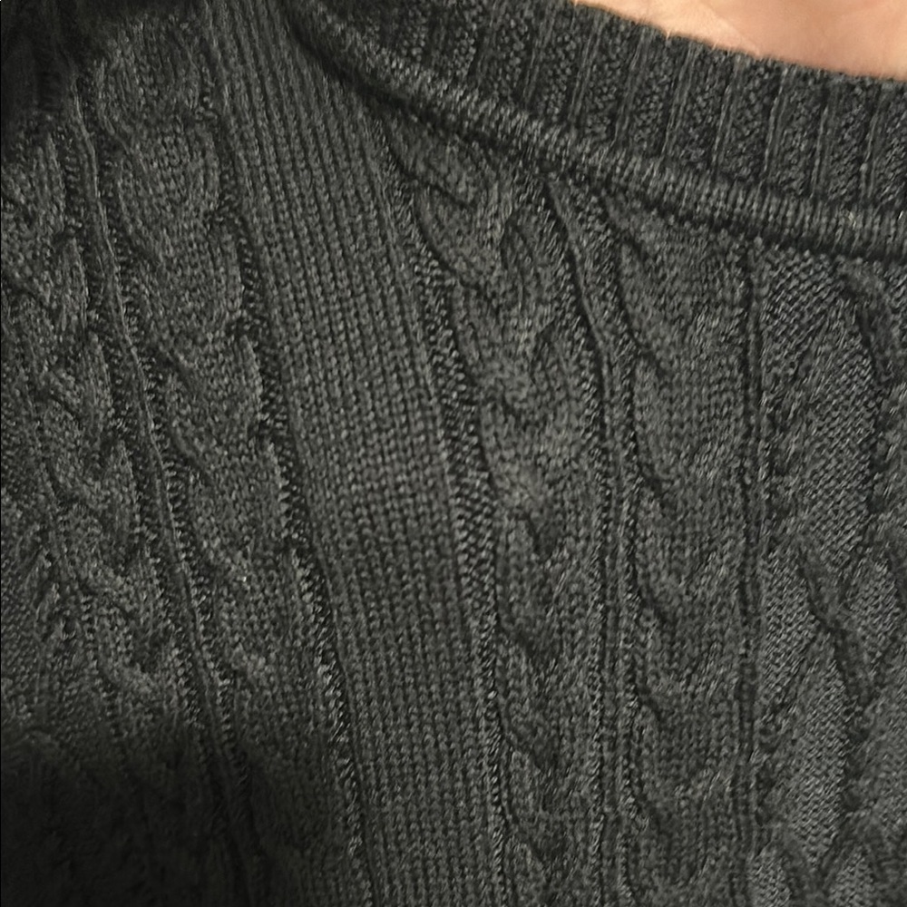 Peruvian Connection Black Ribbed Mock Neck Sweater Dress - Picture 3 of 7